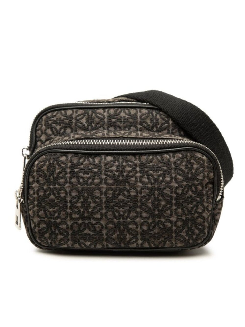 Loewe Anagram Crossbody Shoulder Bag Brown Canvas Leather